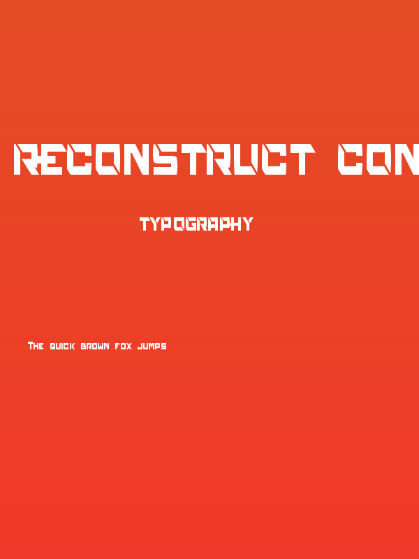 Reconstruct Condensed Poster