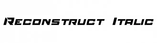 Reconstruct Italic  Frei Schriftart Herunterladen