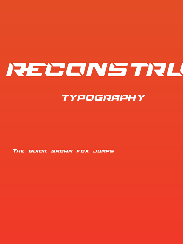 Reconstruct Italic Poster