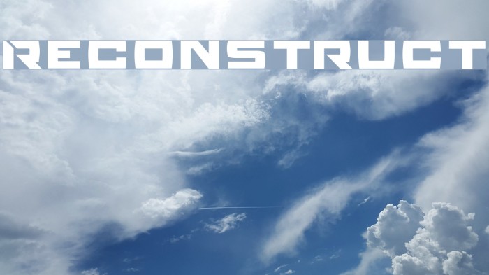 Reconstruct Font examples