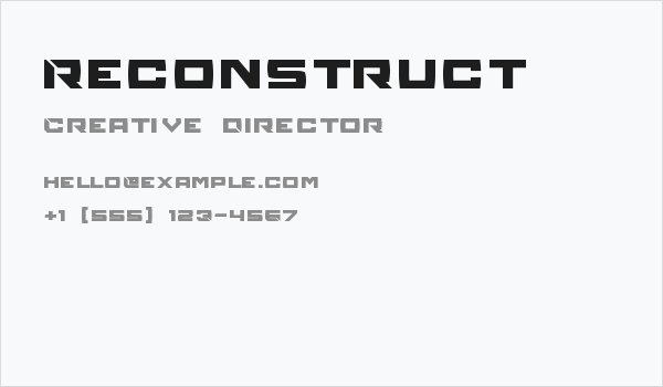 Reconstruct Business Card