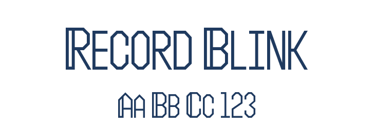 Record Blink Font Preview