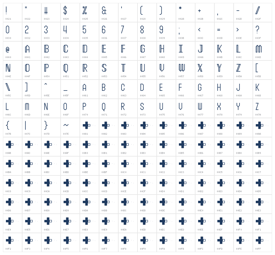 Record Blink Character Map