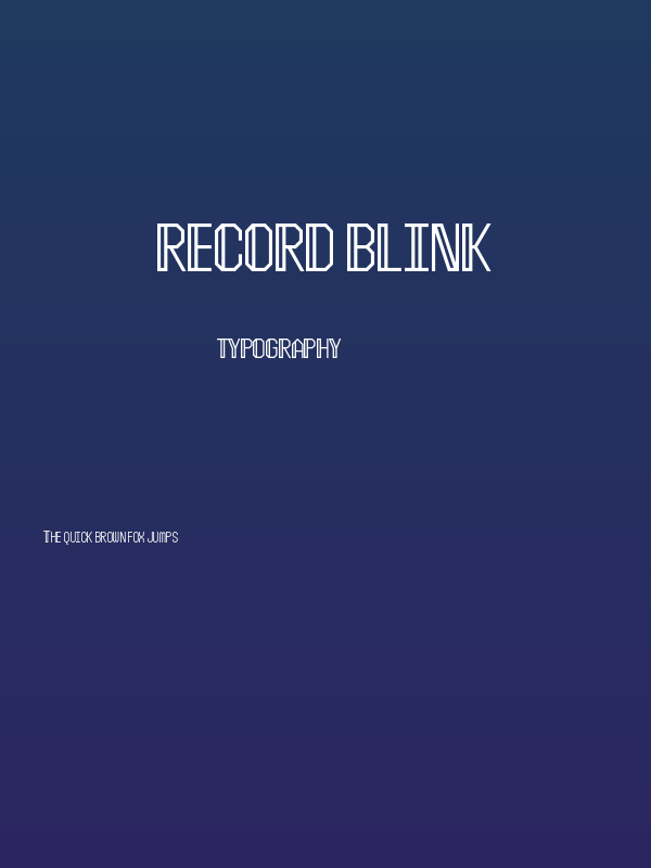 Record Blink Poster
