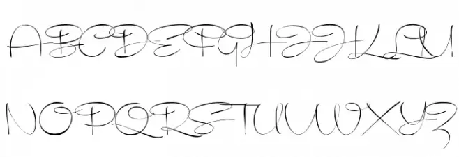 Recorda Script Personal Use Only フォント 大文字