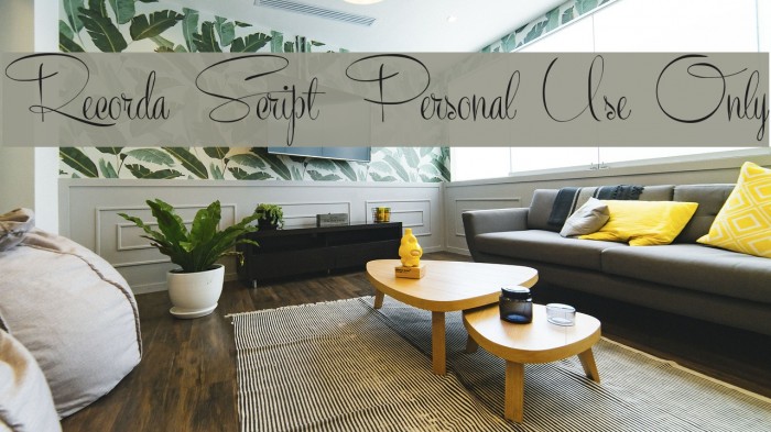 Recorda Script Personal Use Only Font examples