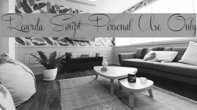 Recorda Script Personal Use Only Font examples