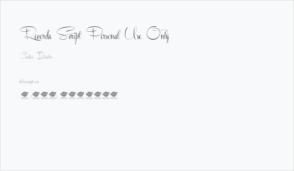 Recorda Script Personal Use Only Business Card