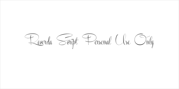 Recorda Script Personal Use Only Logo