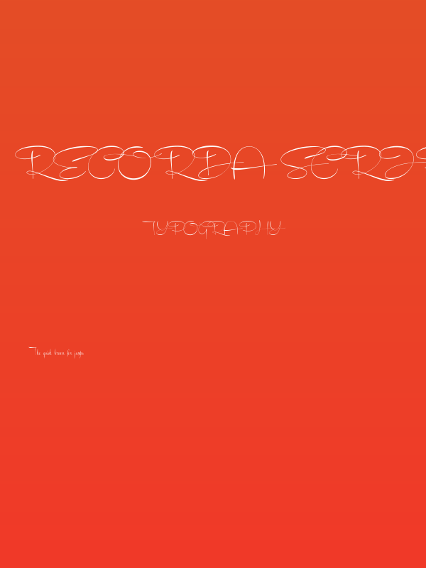 Recorda Script Personal Use Only Poster