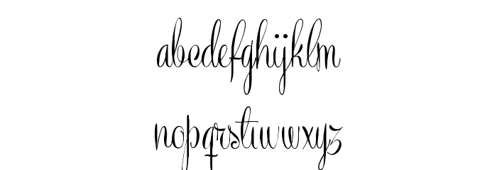 Recorda Script Personal Use Only Font LOWERCASE