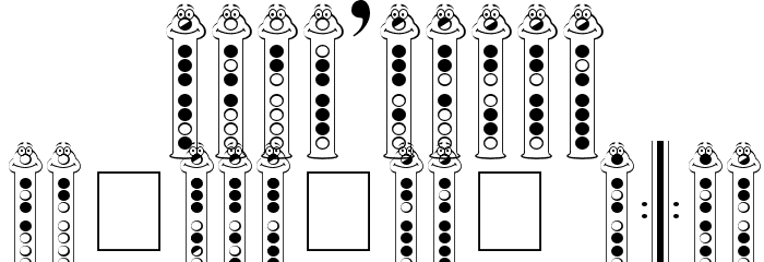 Recorder Face Font OTHER CHARS