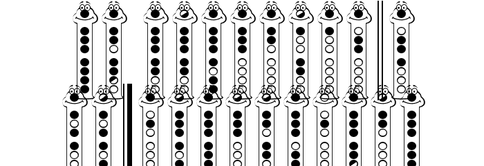 Recorder Face Font LOWERCASE