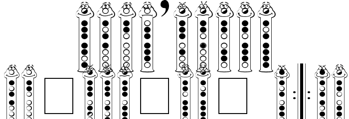 Recorder Faces Font OTHER CHARS