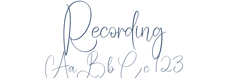 Recording Font Preview