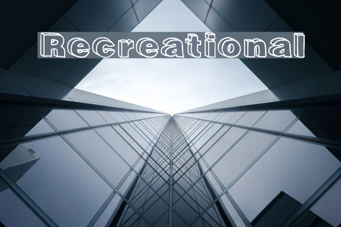 Recreational Font examples