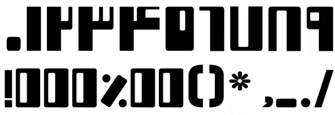 Rectangle I Font OTHER CHARS