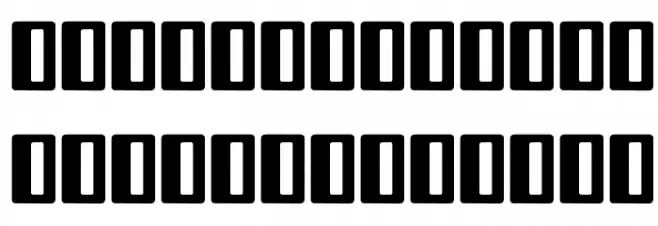 Rectangle II Schriftart Groß
