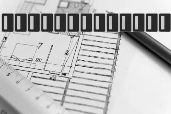 Rectangle I Font examples