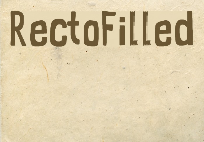 RectoFilled Font examples