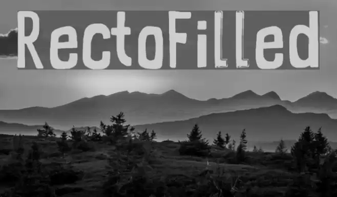 RectoFilled Font examples