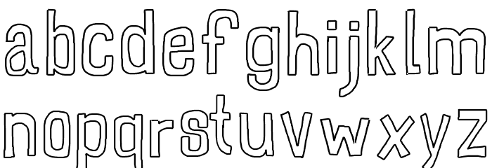 RectoOutline Font LOWERCASE