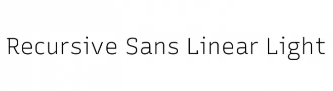 Recursive Sans Linear Light  font caratteri gratis