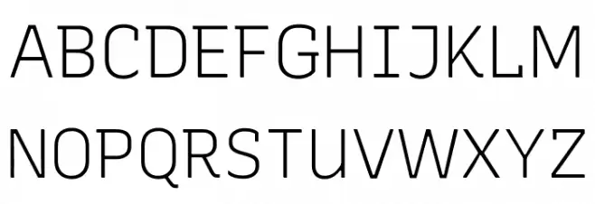 Recursive Sans Linear Light フォント 大文字