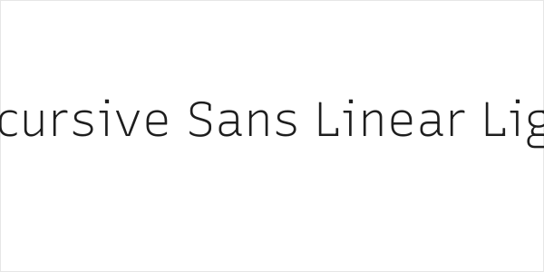 Recursive Sans Linear Light Logo