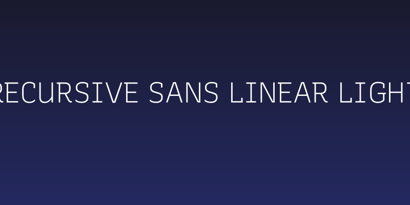 Recursive Sans Linear Light Social Header
