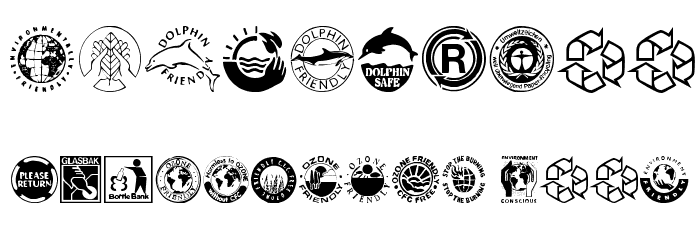 RecycleIt Font OTHER CHARS