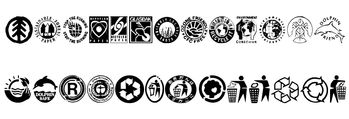 RecycleIt Font LOWERCASE