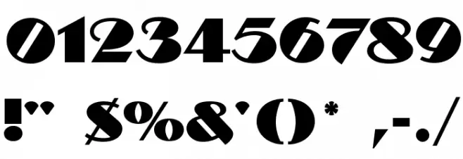 Red Banner Font OTHER CHARS