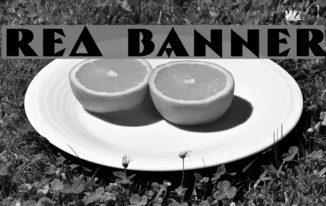 Red Banner Font examples