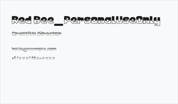 Red Bee_PersonalUseOnly Business Card