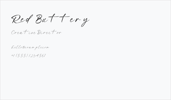 Red Buttery Business Card