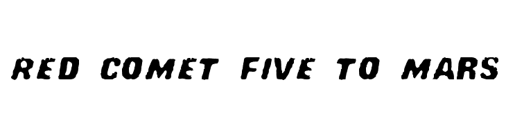 Red Comet Five to Mars Font