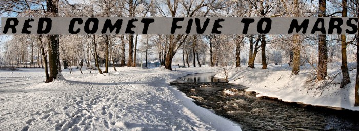 Red Comet Five to Mars Font examples