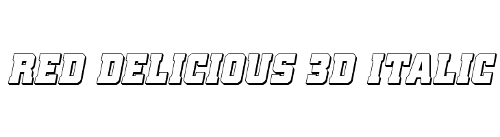Red Delicious 3D Italic  免费字体下载