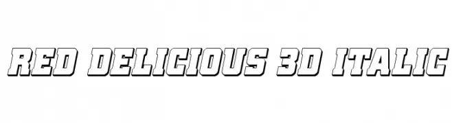 Red Delicious 3D Italic  免费字体下载