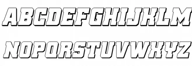 Red Delicious 3D Italic フォント 大文字