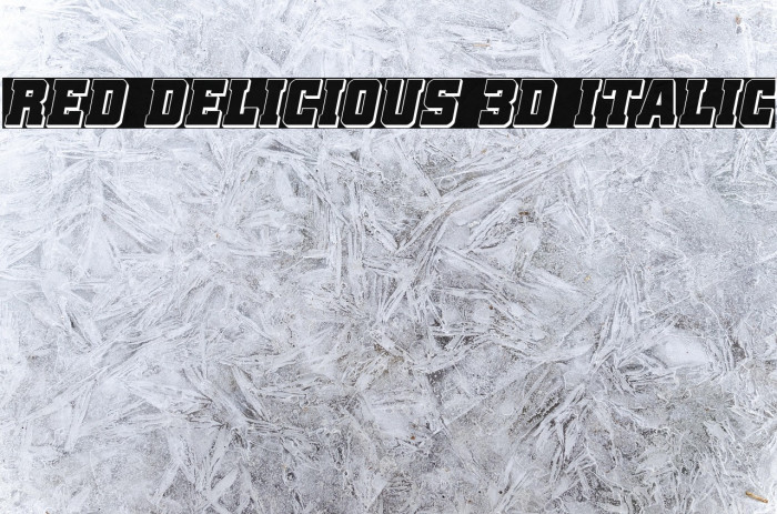 Red Delicious 3D Italic Example 1