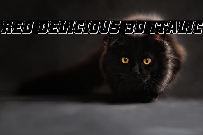 Red Delicious 3D Italic Example 2