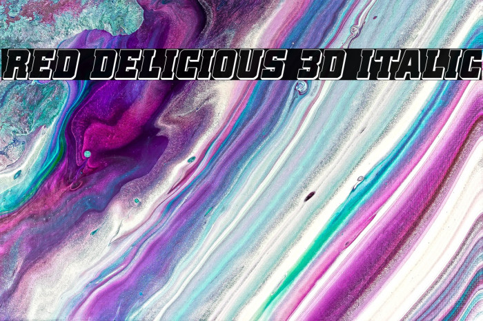 Red Delicious 3D Italic Example 3