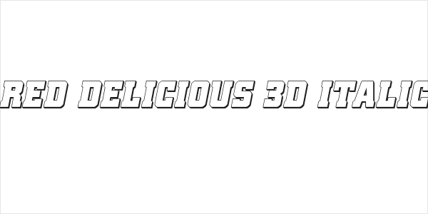 Red Delicious 3D Italic Logo