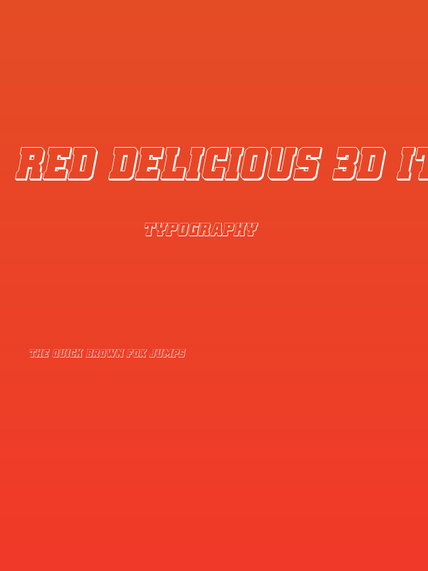 Red Delicious 3D Italic Poster