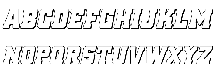 Red Delicious 3D Italic Font LOWERCASE