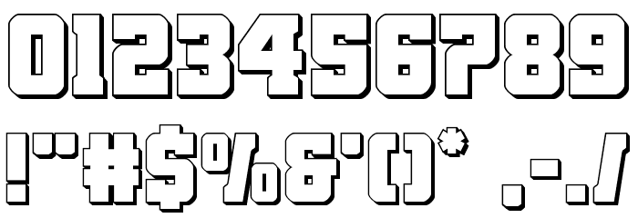 Red Delicious 3D Font OTHER CHARS