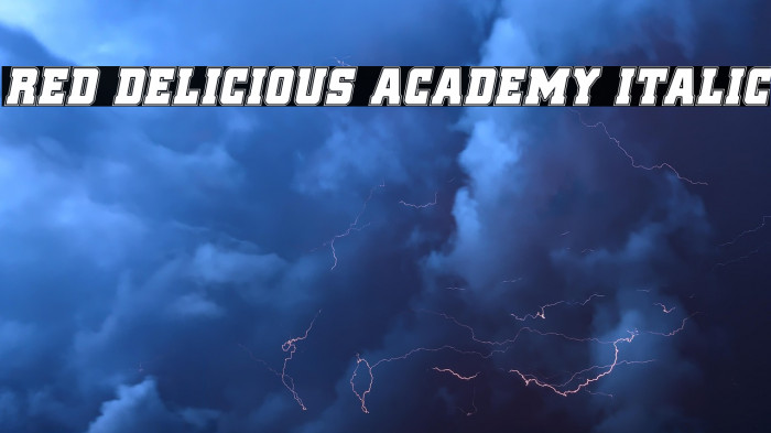 Red Delicious Academy Italic Example 1