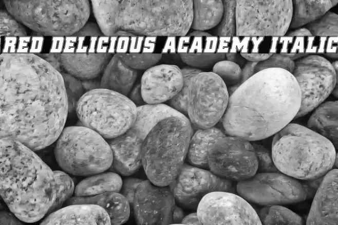 Red Delicious Academy Italic Font examples